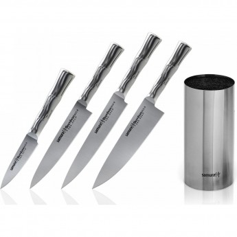Набор из 4-х ножей и подставки SAMURA BAMBOO SBA-05 Набор из 4-х ножей и подставки SAMURA BAMBOO SBA-05