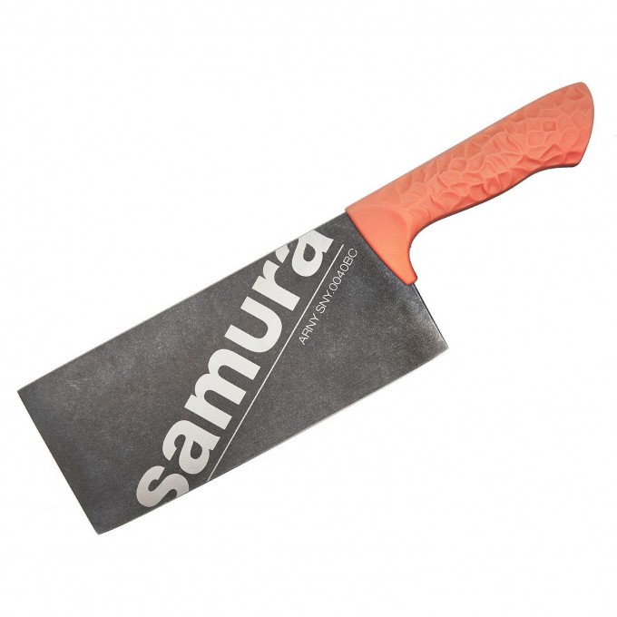 Азиатский кухонный топорик SAMURA ARNY 209 мм, ТЭП коралловый SNY-0040BC/K SNY-0040BC-K